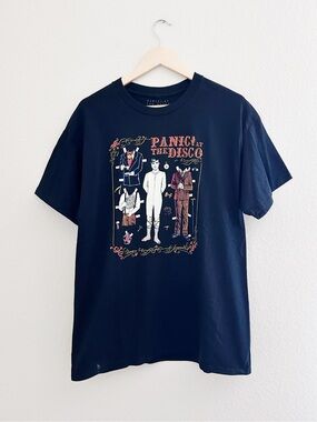 NEW Panic at the Disco Black Graphic Band T‑Shirt